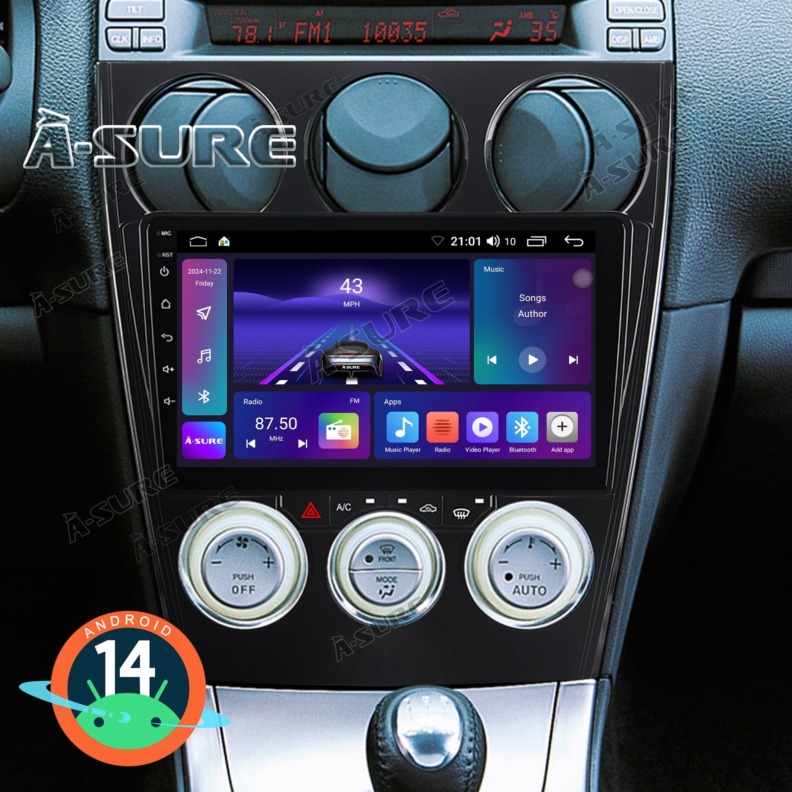 ACAVICA Autoradio Android pour Peugeot 207 (2006-2014) avec GPS, écran Tactile 9 Pouces