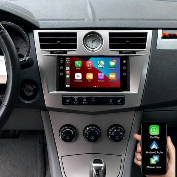 2+64GB Android 15 Car Radio Head Unit For Chrysler Sebring 2007-2010 - 7 Inch IPS Screen, Support CarPlay/Android Auto + AHD Camera, Microphone, Bluetooth, FM, SWC​