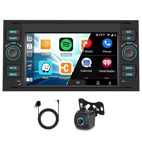 2+64GB Android 15 Car Stereo for Ford Transit MK7/Connect 2005-2014, 7in IPS + AHD Cam