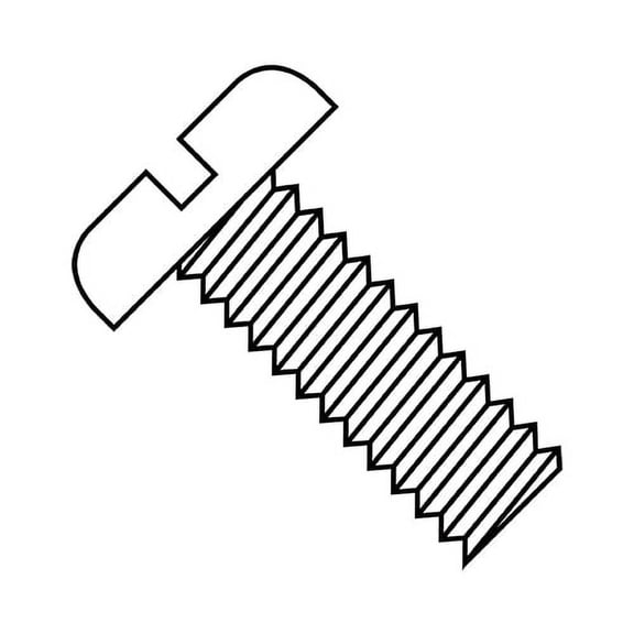 2-64X3/8 Slotted Pan Machine Screw Fully Threaded Nylon (Pack Qty 2,500) BC-02F06MSPN