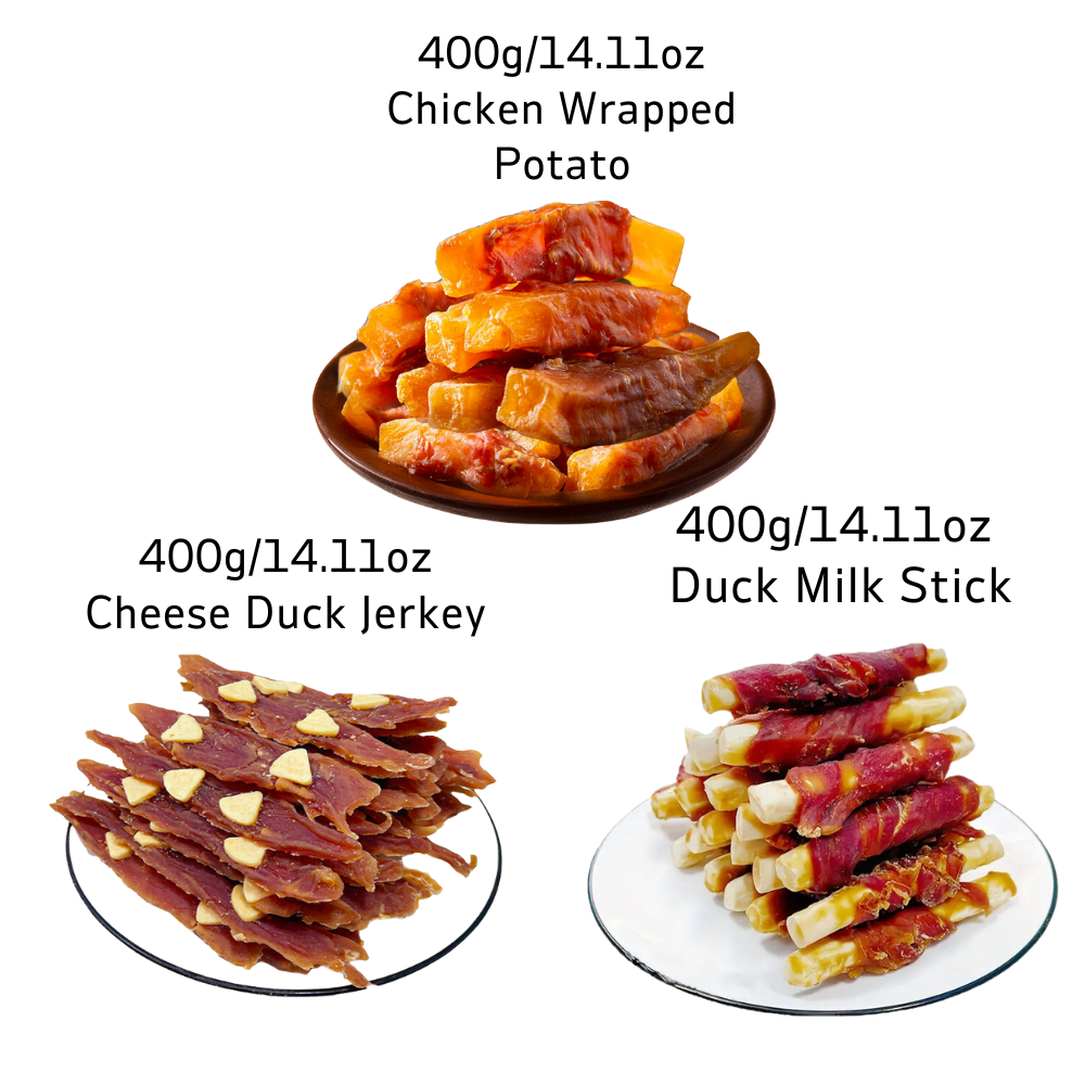 2.64lb/1.2kg Mixed Flavor Series, Easily Digestible, Dog Chews Long Lasting, And High Protein, Low Fat, Perfect Training Reward Snack For Small, Medium and Large Dogs