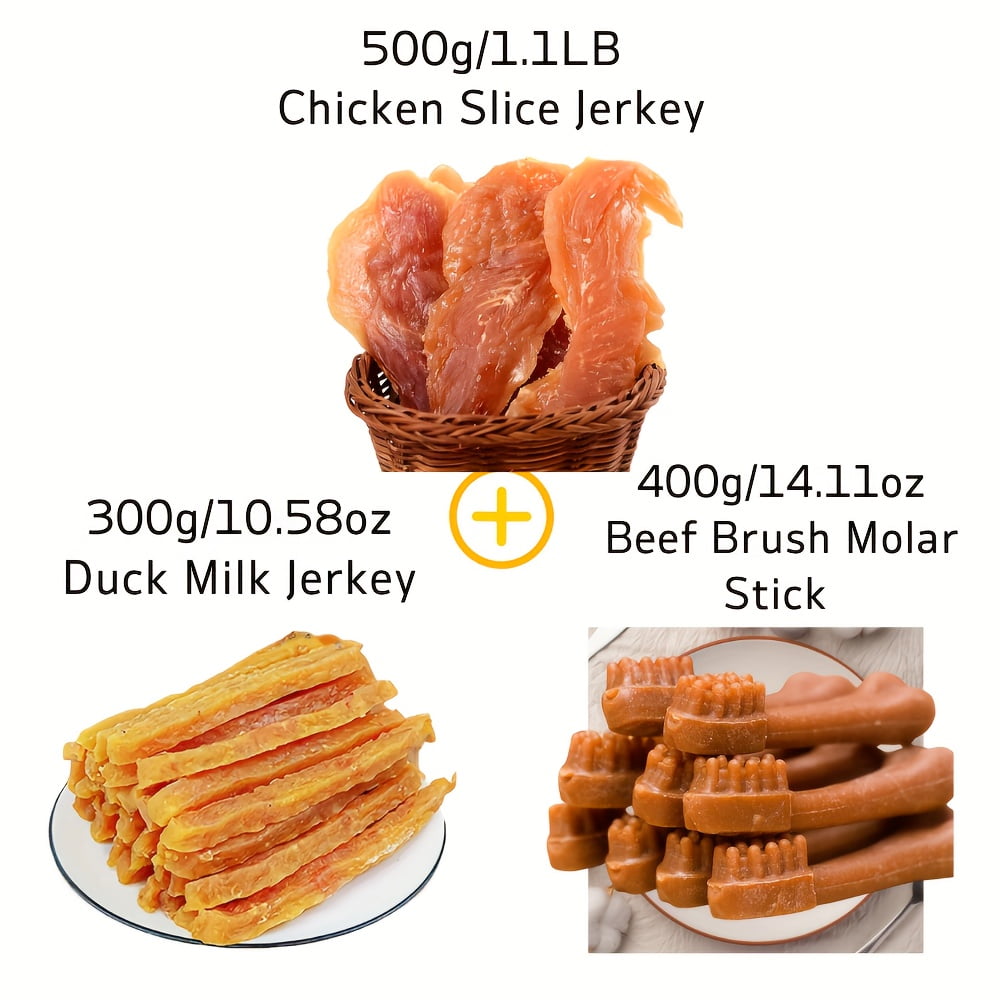 2.64lb/1.2kg Mixed Flavor Series, Easily Digestible, Dog Chews Long Lasting, And High Protein, Low Fat, Perfect Training Reward Snack For Small, Medium and Large Dogs