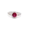 thumbnail image 1 of 2.65 Carat Round Cut Natural Diamond Red Ruby Gemstone Beautiful Anniversary Ring for Ladies Solid 14K White Gold Size 10.5 by Diamond-Capitals, 1 of 6