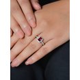 thumbnail image 1 of 2.65 Ct New Emerald Cut Red Ruby Gemstone with Natural Diamond Bridal Ring for Ladies Solid 18K White Gold Size 3.5 by Diamond-Capitals, 1 of 6
