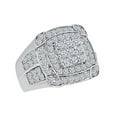 thumbnail image 1 of AFFY 2.66 Carat Round Shape White Natural Diamond Cluster Engagement Ring For Men 14k Solid Gold, 1 of 1