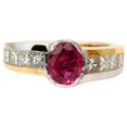 thumbnail image 1 of 2.66CT NATURAL FINE GEM RUBY DIAMOND RING PRINCESS CUT ACCENTS 14KT, 1 of 11