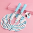 thumbnail image 1 of 2.6M Skill Jumping Bamboo Jump Rope PVC Beginners Adult Children Soft Beaded No Tangle Segmented Fitness Freestyle Jump Rope (Blue), 1 of 6