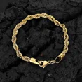 thumbnail image 1 of 2-6MM Stainless Steel Chain Bracelet For Women Men Gold Color Twisted Rope Chain Bangle Fashion Never Fade Waterproof Jewelry, 1 of 5