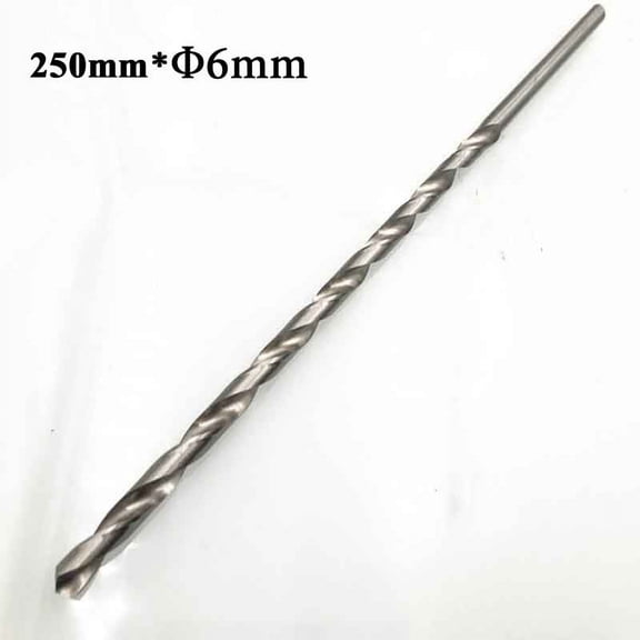2-6Mm Diameter 160-300Mm Length for Hss Straight Shank Extra Long Drill Bit For Wood, Aluminum, Plastic 6Mm 250Mm