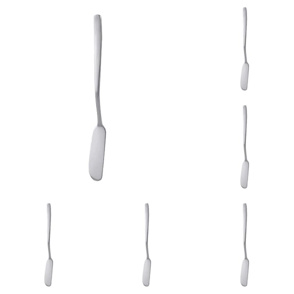 2-6PC Cheese Spreader Knife Stainless Steel Butter Knife Small Sandwich Condiment Jam Bread Cream Canape Knives Spatula 6.6 Inch for Dessert Western Dinner