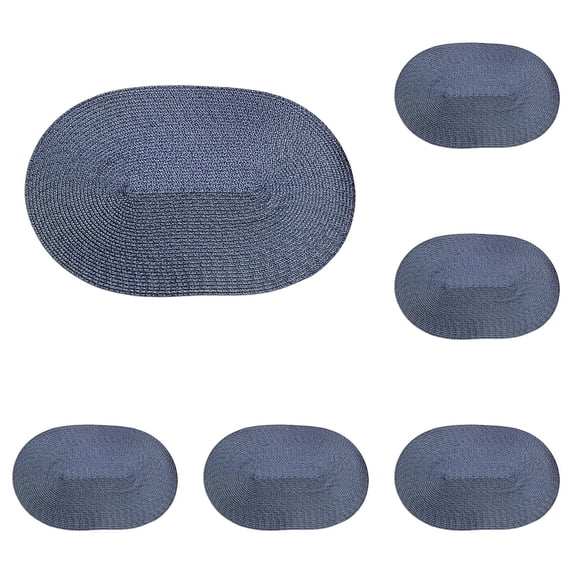 2-6PC Placemats Woven Braided Placemats Washable Non Heat Resistant Table Mats for Dining Table Durable Easy to Clean Place Mats for Kitchen Dining Room Home Decor