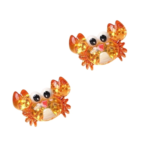 2/6Pcs Resin SeaAn1ma1Figurines Flatback Resin Sea Creature Miniature Ornament