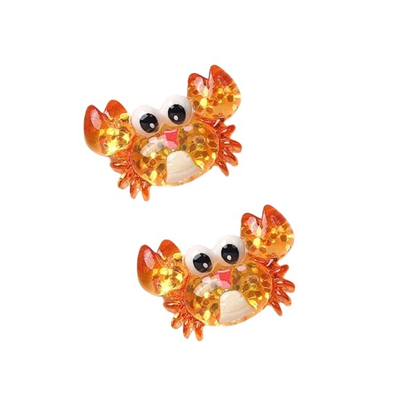 2/6Pieces Resin Sea Creature Figurines Flatback Resin Sea Miniature for Scrapbooking Phone Case Craft Decoration