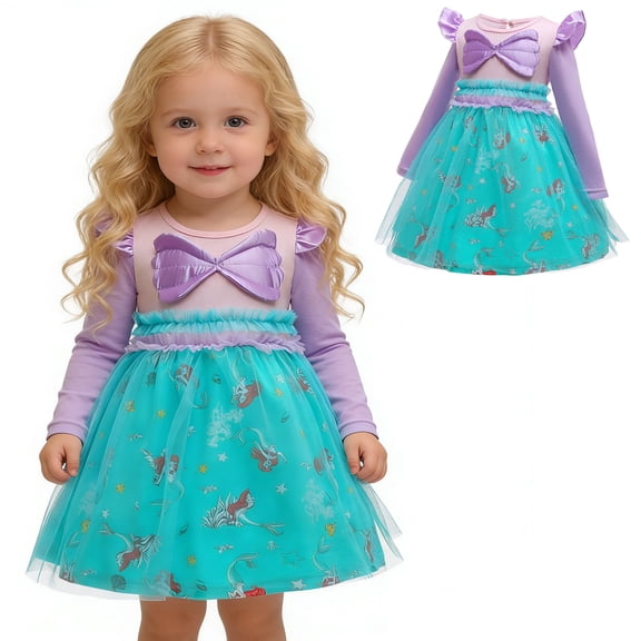 2-6T Baby Toddler Girls Costume Dress Long Sleeve Princess Dress up