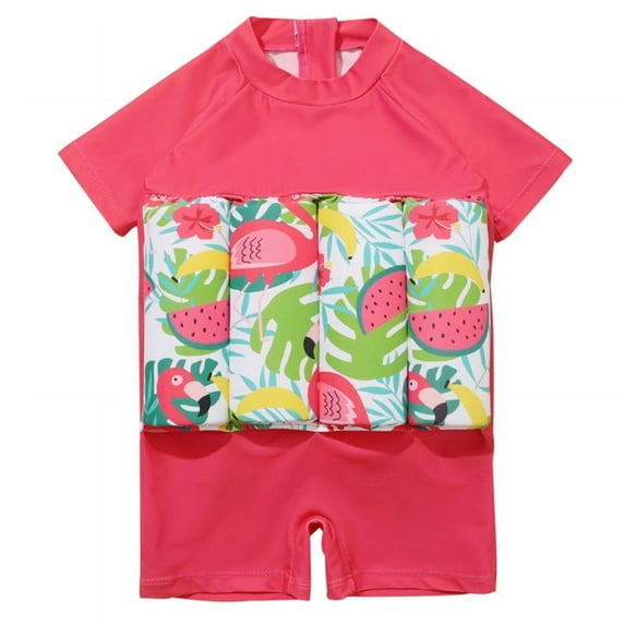 2-6T Kids Rashguard One-piece Swimsuits Bathing Suit, Uccdo Little Boys Girls Cartoon Printed Buoyancy Float Suits 2-6 Years
