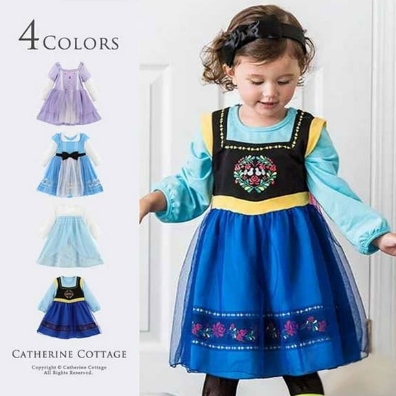 2-6T Toddler Girls Sofia/Alice/Ice Queen/Anna Princess Dress Long Sleeve Tutu Dress