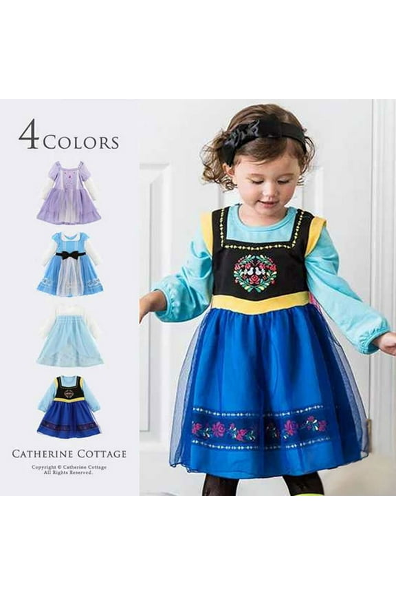 2-6T Toddler Girls Sofia/Alice/Ice Queen/Anna Princess Dress Long Sleeve Tutu Dress