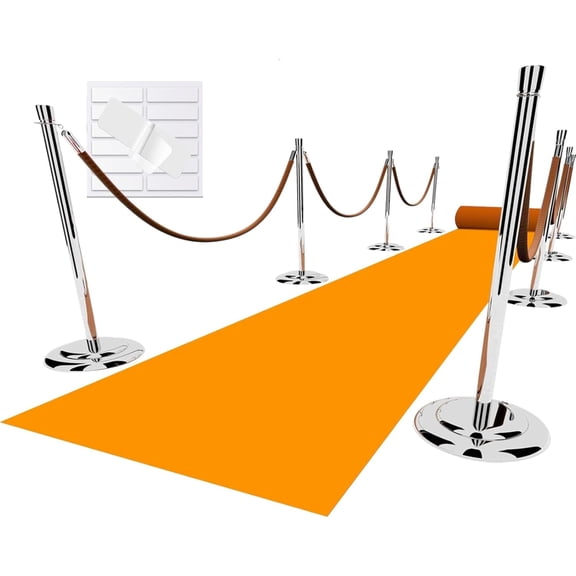 2.6X15 ft, 130 GSM Felt Non-Woven Fabric, Hollywood Red Carpet for Event, Aisle Runner for Wedding Ceremony, Movie Theme Party Decorations, Red Runway Rug for Prom