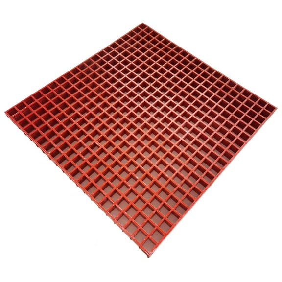 2.6ft*2.6ft Red Fiberglass FRP Grating Mesh Floor Grating for Floors Outdoor Drain Cover
