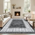 thumbnail image 1 of 2*6ft/4*6ft/5*7ft/8*10ft/9*12ft/10*13ft Washable Area Rug Modern Bordered Geometric Area Rug for Living Room Stain Resistant Throw Carpet with Non-Slip Backing Floor Cover for Bedroom Dining Room, 1 of 9