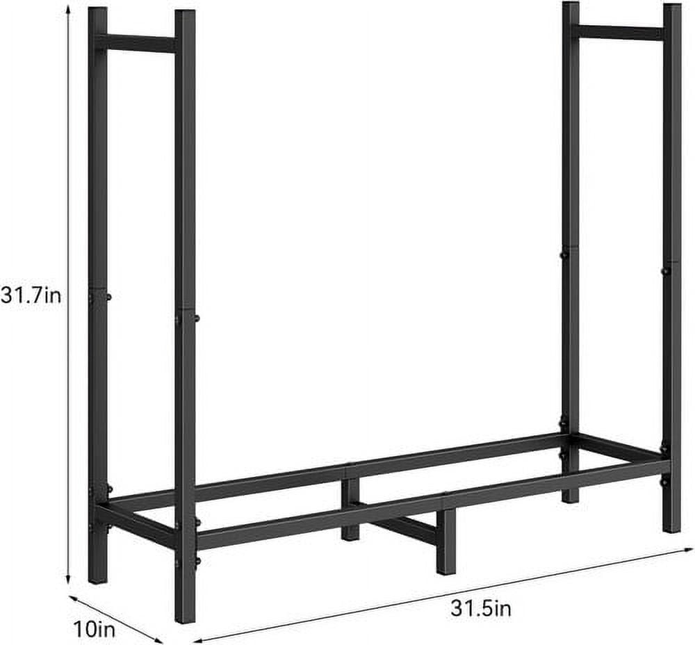 2.6ft Indoor Outdoor Firewood Rack and Tote Combo Wood Rack for ...