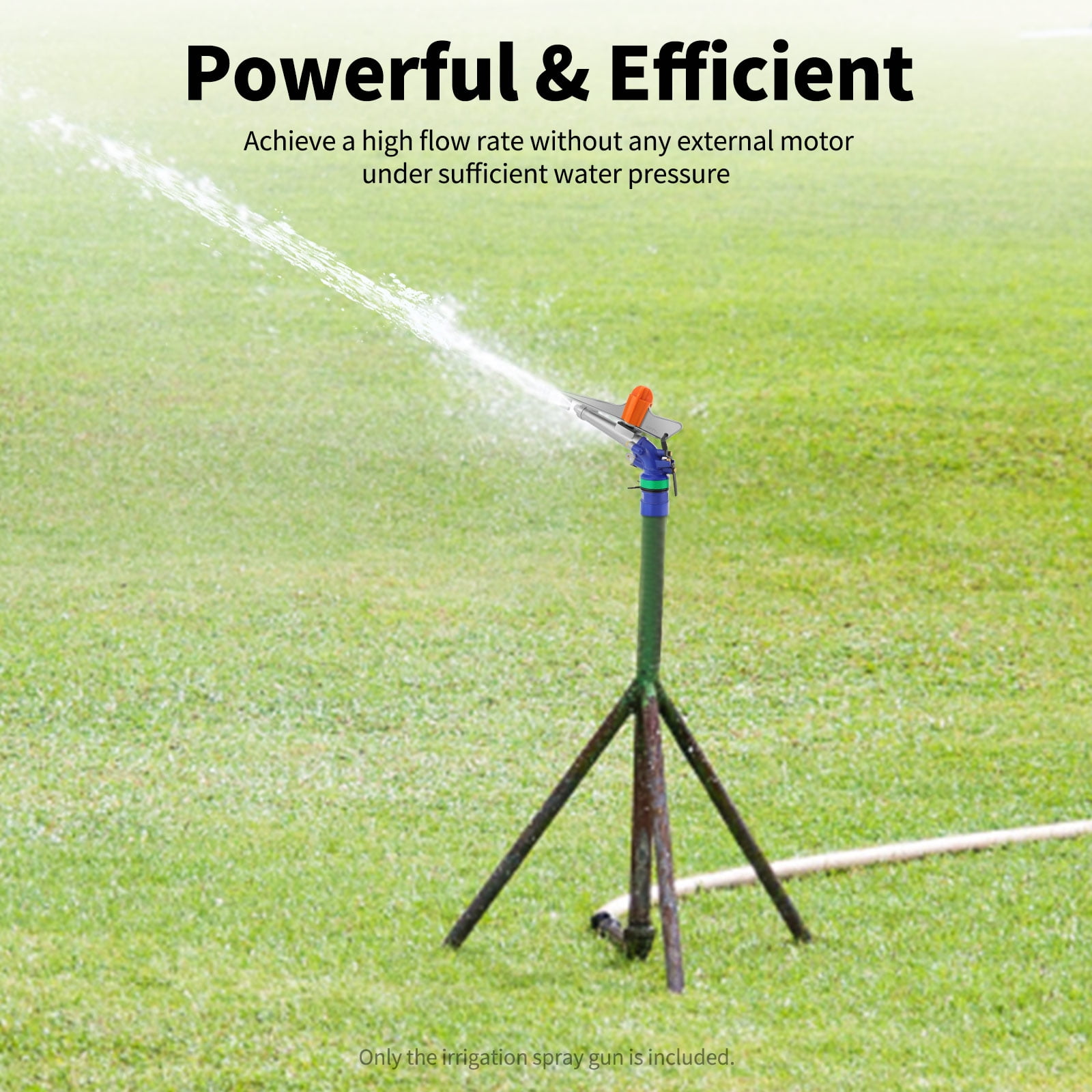 2.6in Large Area Irrigation Sprinkler Spray Gun Farm Lawn Water Sprinkler, Agriculture Irrigation Watering Sprinkler,36°-360°Large-Area Irrigation Spray Gun Garden Farm Watering Sprinkler