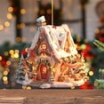 thumbnail image 1 of Taicans 2.6in Snowy Village Christmas House Ornament - Shiny Holiday Decor,Festive Tree Hanging Ornament,Winter Wonderland Scene,Perfect Xmas Gift, 1 of 8