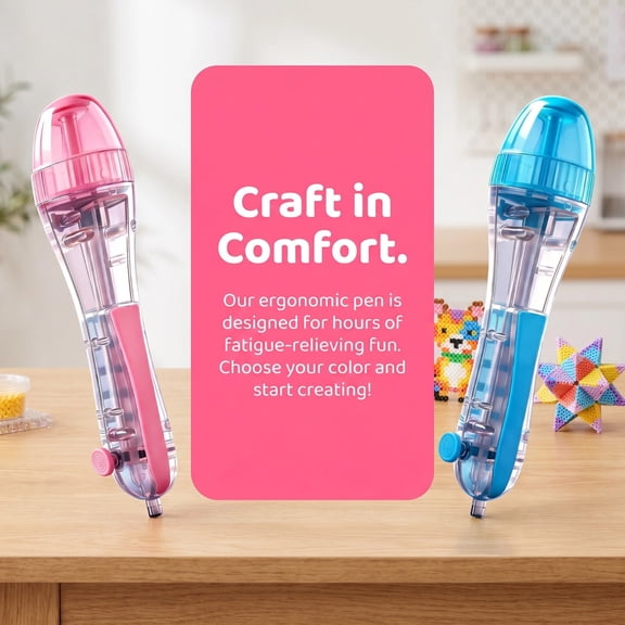 2.6mm Fuse Bead Placement Pen – Transparent Push-Button Dispenser for Precise One-Bead-at-a-Time Release, Ideal for Pixel Art, Pegboard Crafts, Classroom Activities & Family DIY Projects