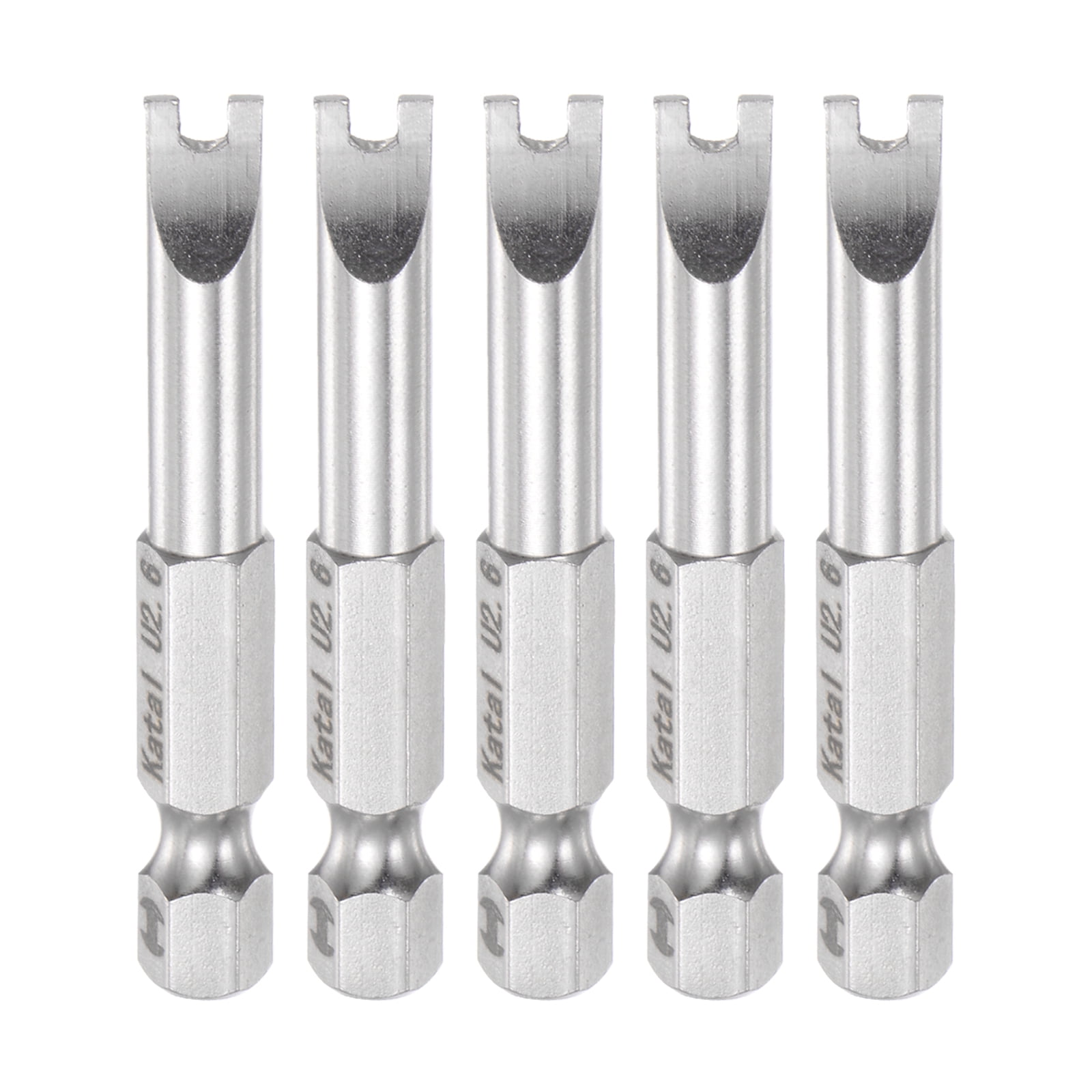 2.6mm Magnetic Spanner U Type Screwdriver Bit 1 4 Hex Shank 2 Length Screw Driver 5 Pack Walmart
