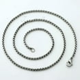 thumbnail image 1 of 2-6mm Round Box Link Silver Stainless Steel Men Women Chain Necklace Gift 18-36", 1 of 9