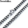 thumbnail image 1 of 2-6mm Round Box Link Silver Stainless Steel Men Women Chain Necklace Gift 18-36", 1 of 9