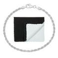 thumbnail image 1 of 2.6mm Solid .925 Sterling Silver Twisted Rope Chain Bracelet, 8 inches + Gift Box, 1 of 7