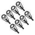 thumbnail image 1 of 2.6mm Stainless Steel Fishing Rod Tip Repair Kit Pole Ring Guide Replacement, Black 8 Pack, 1 of 5