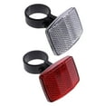thumbnail image 1 of 2/6x Handlebar Mount Safe Reflector Bicycle Bike Front Rear Warning Red / White Q4R0, 1 of 6