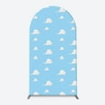 thumbnail image 1 of 2.6x6ft Cartoon Cloud Sky Arch Backdrop Blue White Boy First Birthday Cake Party Photography Decoration, 1 of 6