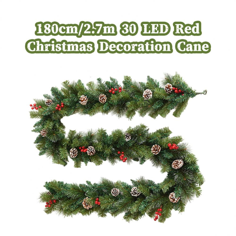 2.7/1.8M Christmas Garland Artificial Pine Needle Berry Garland Vine
