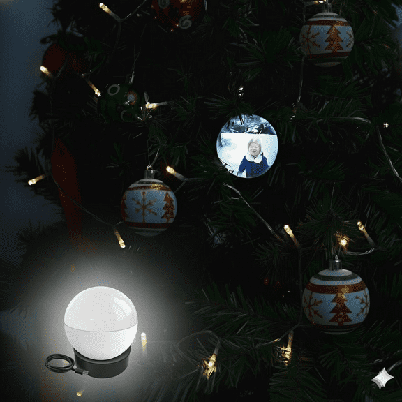 2.7" 3D Ultrasound Crystal Christmas Ball,Unique Gift, Christmas Tree Ornament, Crystal Ball Video Player,With Electronic Screen for Couples,Pets, Christmas, Memories,Valentine'S Day Gifts