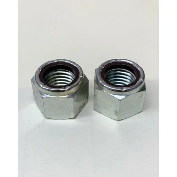 (2) 7/8"-9 Locknut Nylon Insert Lock Nut Steel Zinc Grip Nyloc 7/8-9 .875