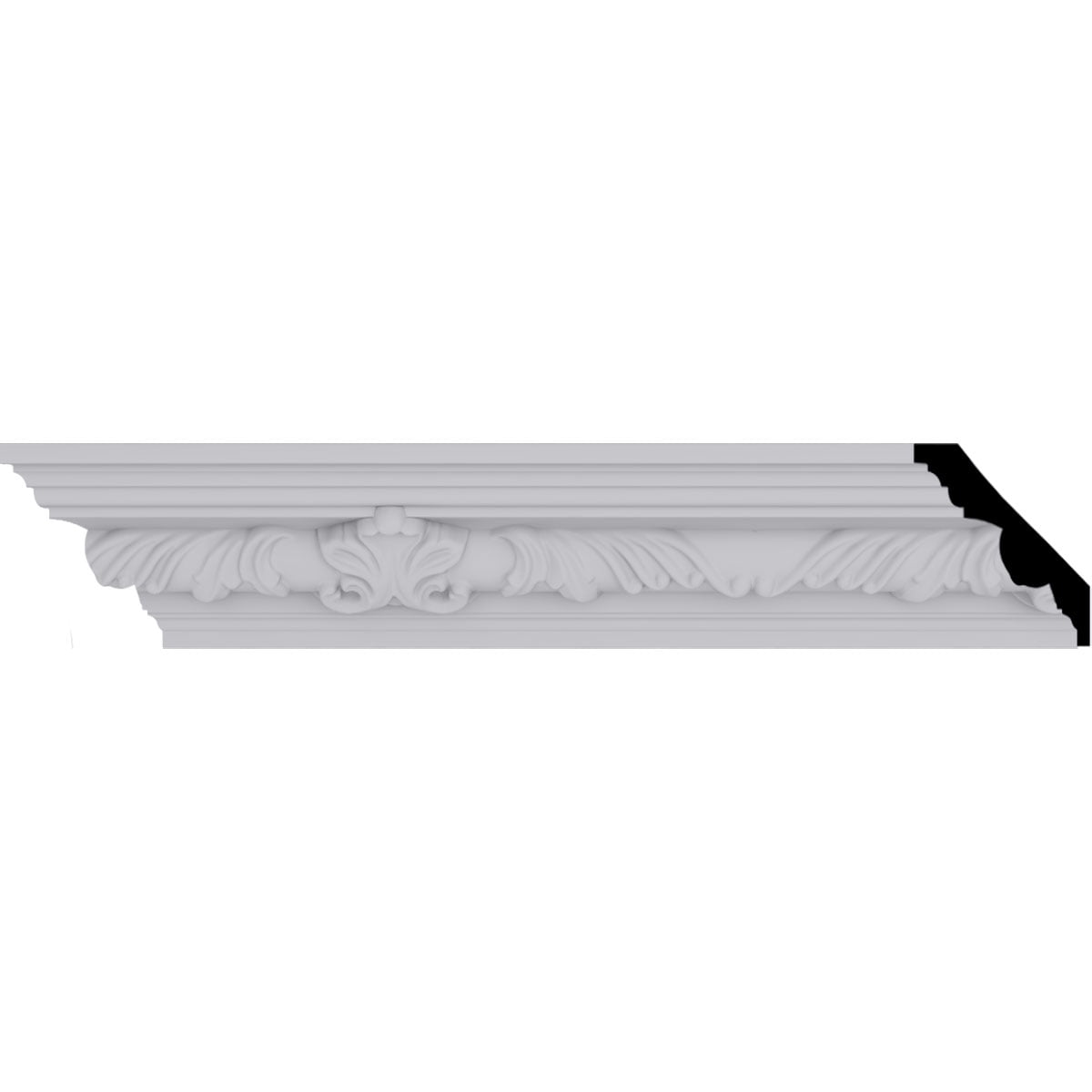 Telma White Twisted Leaf Polyurethane Crown Molding