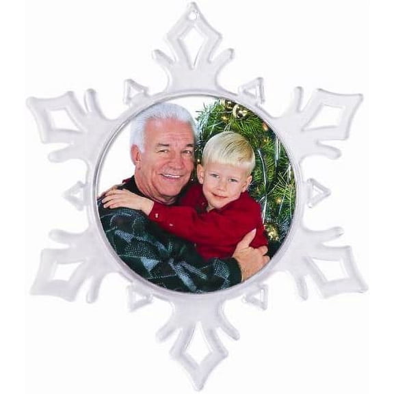 Snapins 2.875" Snowflake Photo Ornaments - Pack of 100