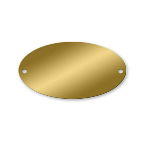 2-7/8 x 1-7/8 Blank Brass Oval Tags - Pack/25