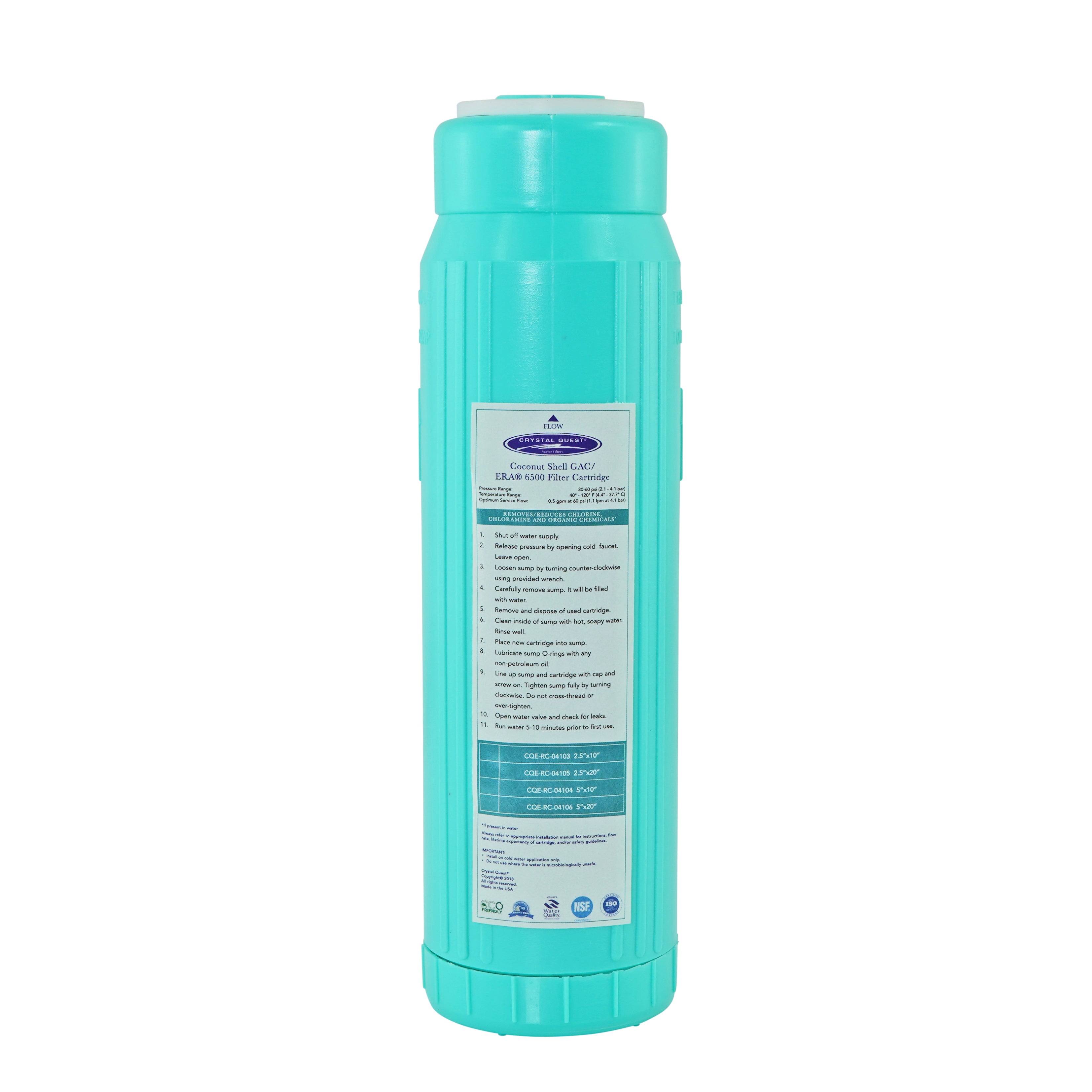 Gac Filetr GAC Filter Cartridge (Coconut Shell Granular Activated Carbon) 2-7/8” x ...
