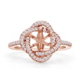 thumbnail image 1 of 2/7 Carat CT Natural Diamond Round Cut In 14k Rose Gold Wedding Semi Mount Ring Jewelry For Womens Ring Size-5.5, 1 of 3