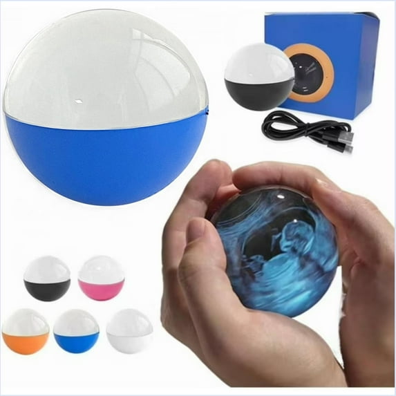 2.7" Ball Digital Display, Ball Digital Photo Album-DIY Video Display Sphere- Ball Digital Video,Gift with Electronic Screen-Great for Couples,Pets, Memories,BU