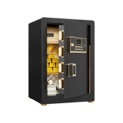 2.7 Cu Ft Large Home Safe, Digital Keypad Safe with Spare Key, LED Light & Removable Shelf, for Home & Office, Black