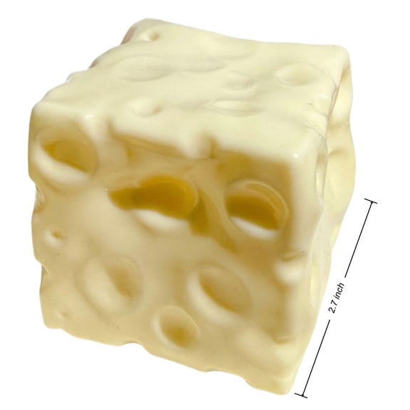 2.7 Inch Cheese Squishies, Squishies Cheese Slow Rising Squeeze Block, Stress Balls for Adults, Stress & Anxiety Relief Fidget Gift, Pale Yellow (1pc)