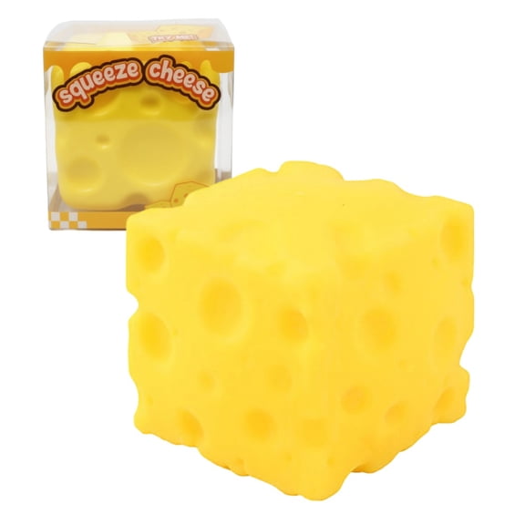 2.7 Inch Cheese Squishy, Cheese Squishies Stress - 2026 New Realistic Slow Rising Food Fidget for Stress Relief & Anxiety Relaxation (with Protective Box)