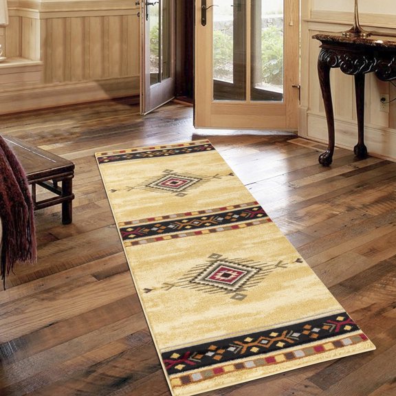 2'7" X 7'3" Cream Carpet, Polypropylene, Enhances Room Appearance Area Rug In Color, 2.58' 7.25',