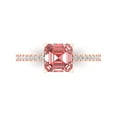 thumbnail image 1 of Solitaire with Accents Engagement Ring for Women - 2.7ct Natural Garnet in 14K Rose Gold Promise Ring, 1 of 7