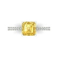 thumbnail image 1 of Clara Pucci 14K White Gold 2.7ct Citrine Solitaire with Accents Ring, 1 of 7